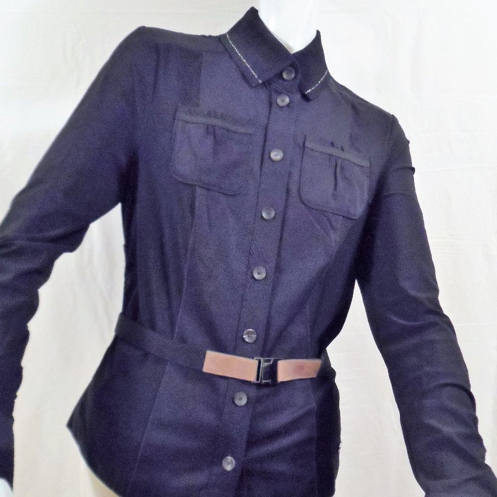 ORWELL JACKET  WITH BELT IN COTTON/POLY/SPANDEX  NWT